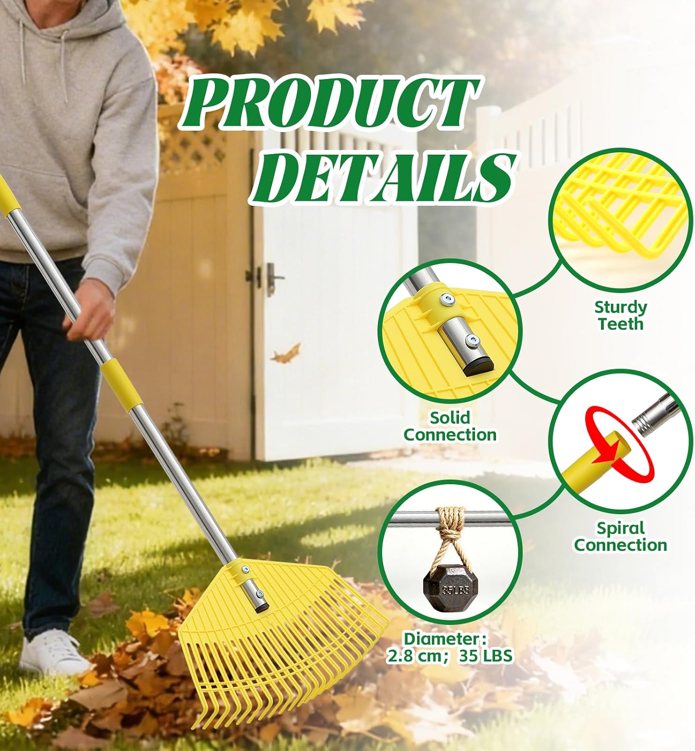 Thumbnail 3 de Garden Rake Extra Wide 42 cm