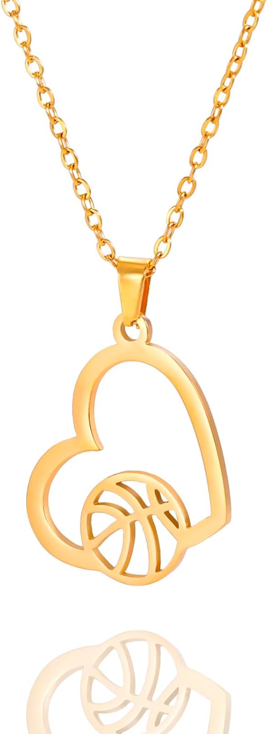 Thumbnail 6 de Collier volleyball creux VASSAGO en acier inoxydable – bijou sportif minimaliste ajustable