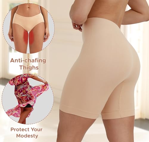 Thumbnail 1 de INNERSY Ladies Nude Cycling Shorts – Anti-Chafing Under-Skirt Short, XL, Beige