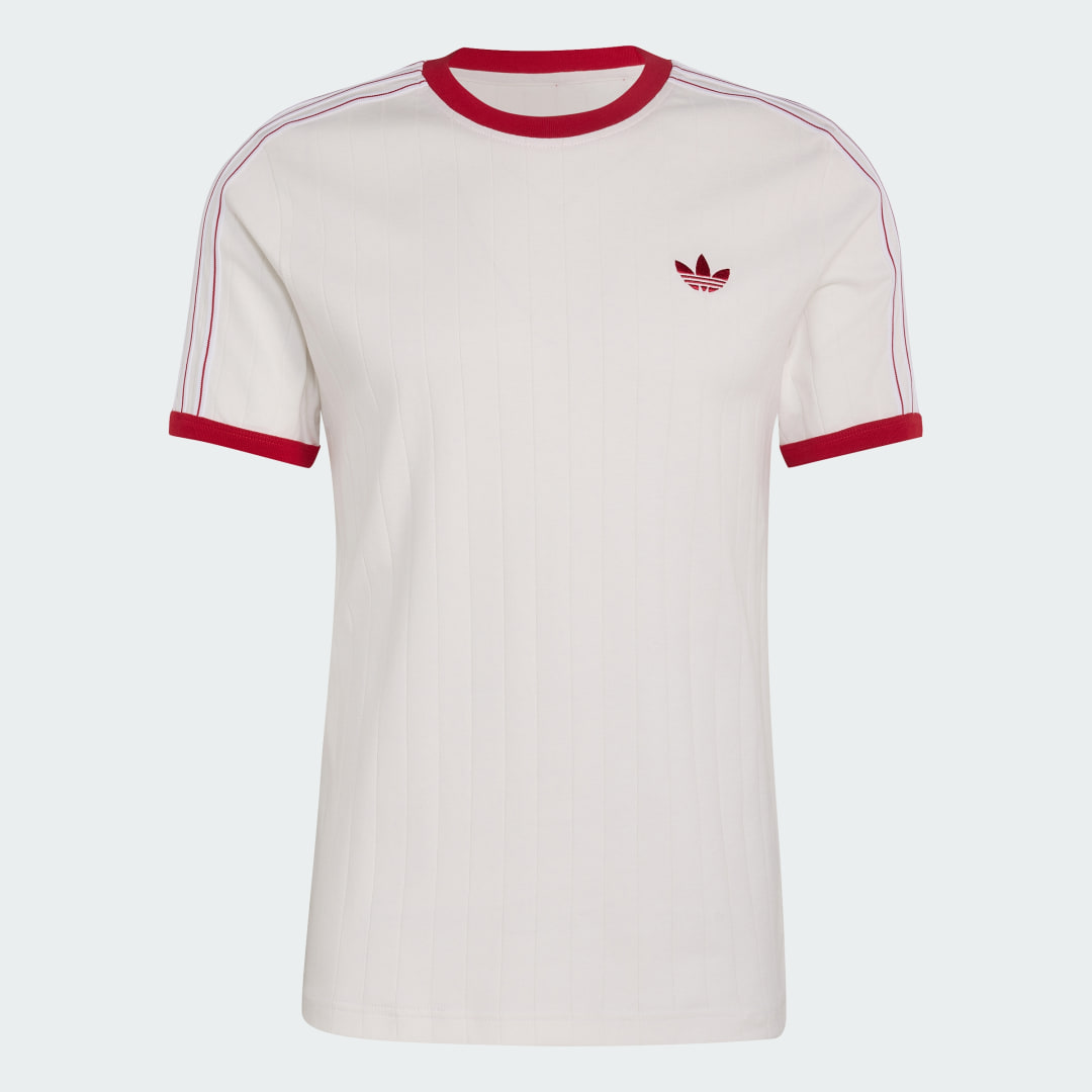 Detalle 2 de Camiseta Punto Calado 3 Stripes de Adidas – color Blanco