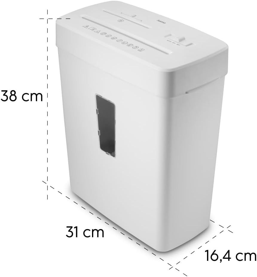 Thumbnail 6 de Hama Aktenvernichter P5 T2 E2 O1 – Mikroschnitt, DSGVO-konform, 13 l Behälter, Einzug für CDs/DVDs/Plastikkarten
