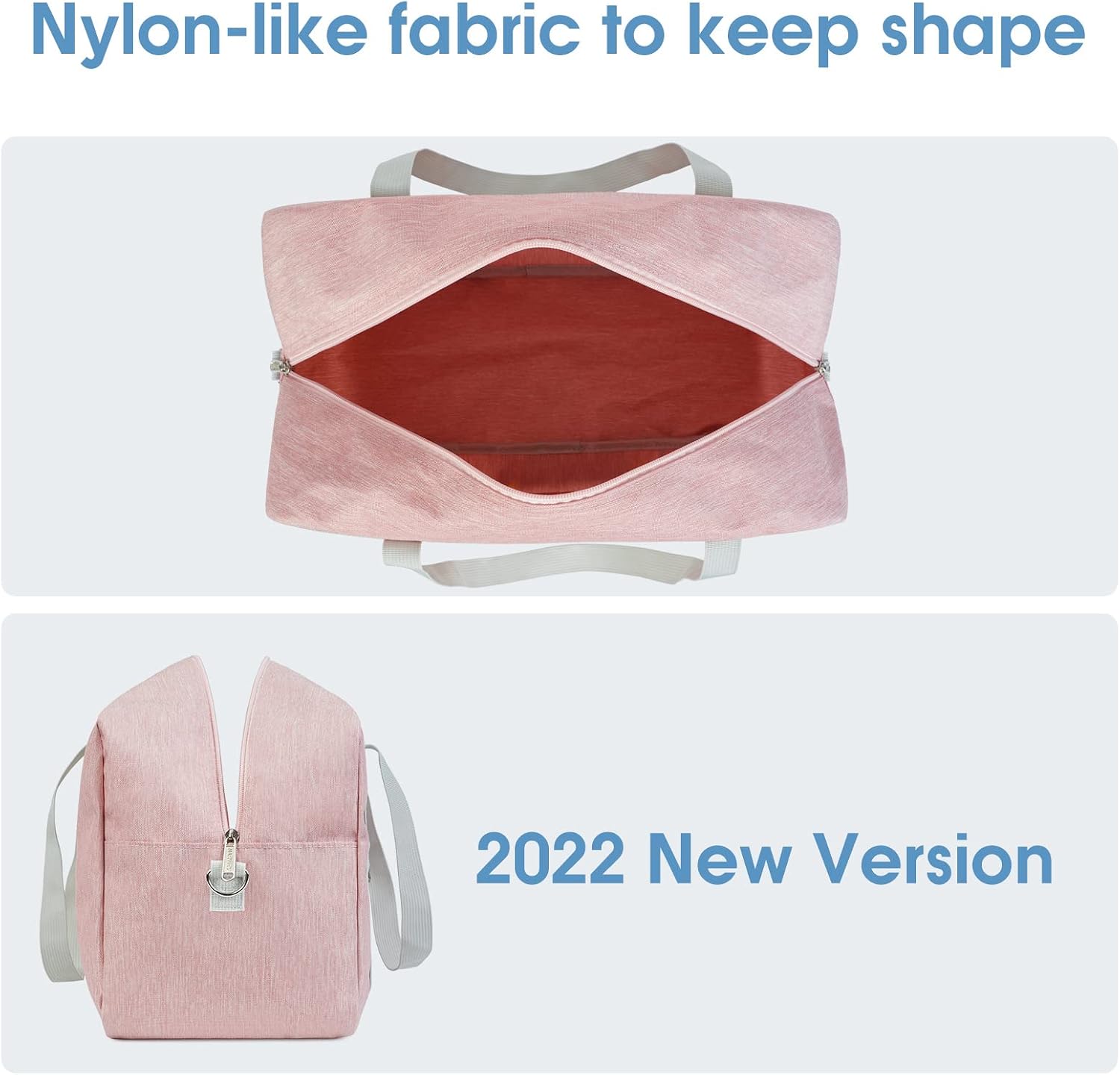 Detalle de Narwey foldable underseat travel duffel for Ryanair cabin bags, 40x30x20cm (20L) in Pink with shoulder strap