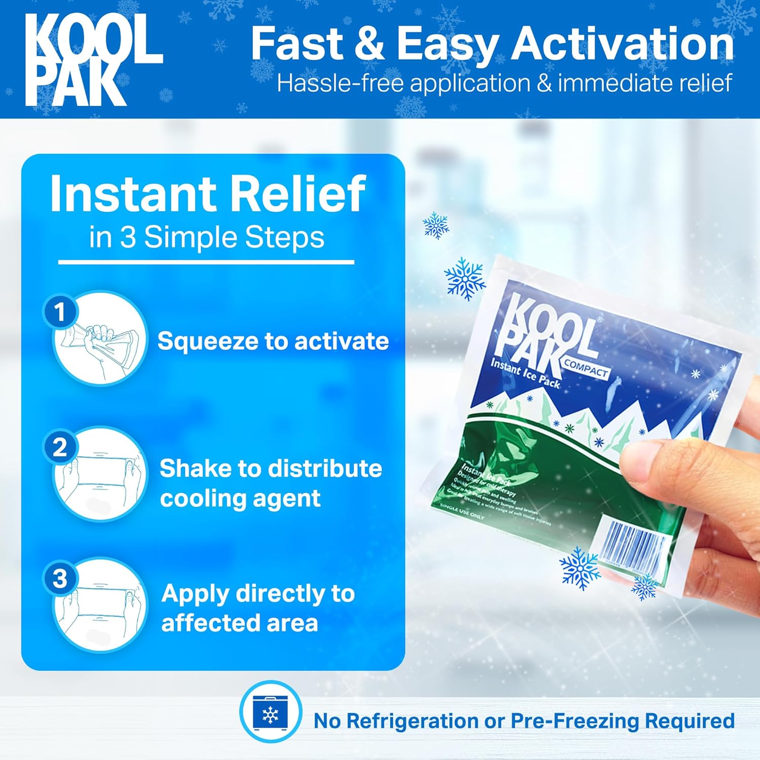 Thumbnail 5 de Koolpak 15 x 15 cm Compact Instant Cold Ice Pack