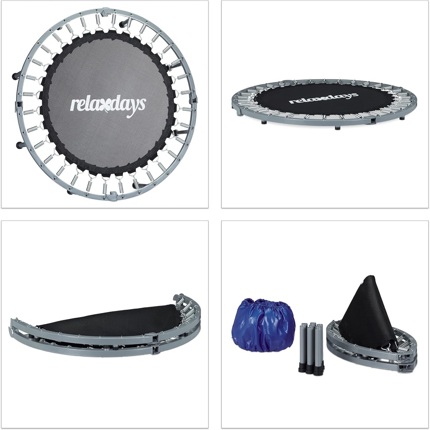 Thumbnail 5 de Relaxdays Cama Elástica Fitness Plegable Interior 22x95x95 cm