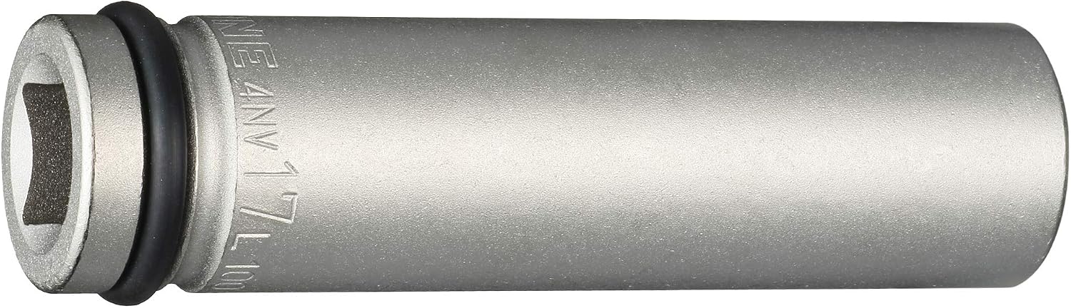 Detalle de トネ(TONE) 4NV-17L100 インパクト用超ロングソケット 差込角12.7mm・二面幅17mm