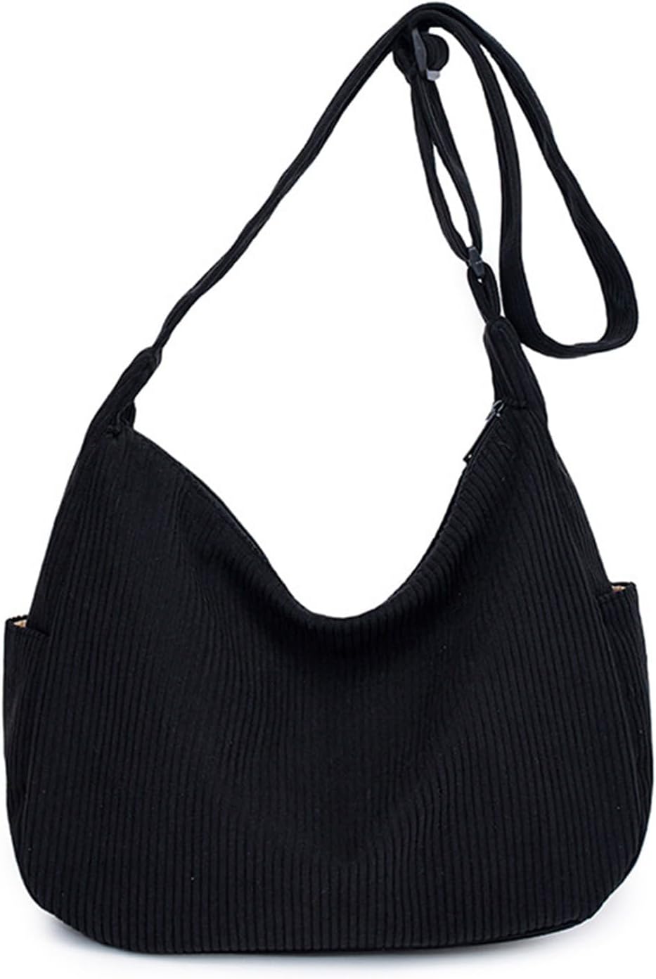 Detalle de HAIWILL Crossbody Bag Damen: middelgrote corduroy schoudertas met verstelbare riem