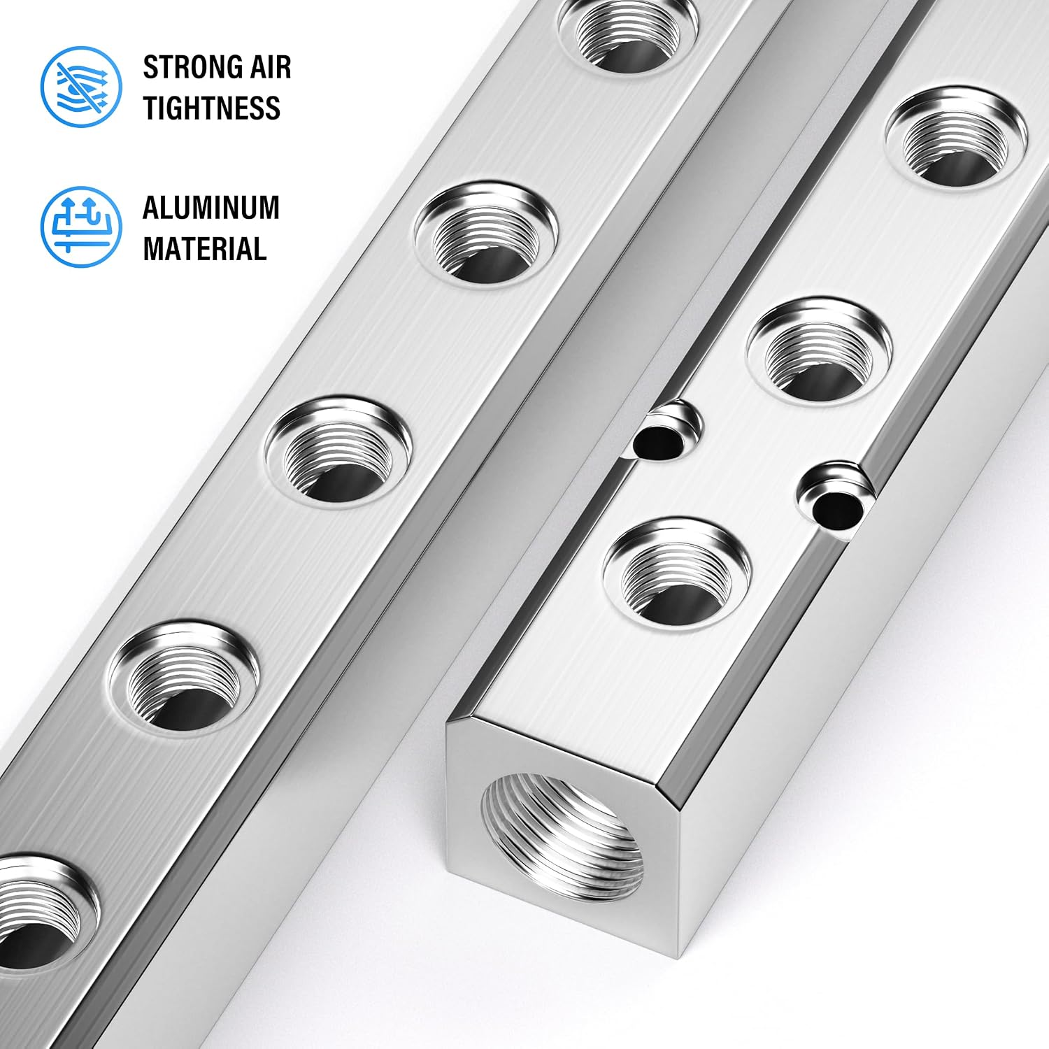 Thumbnail 2 de TAILONZ Silver 5-Way Aluminum Air Distribution Manifold