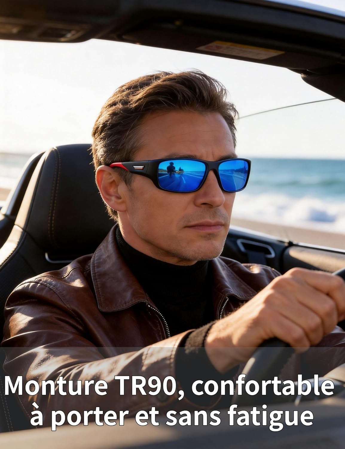 Thumbnail 2 de PUKCLAR Lunettes de soleil Homme Polarisées avec Protection UV400 et Monture TR90 Ultralégère – Vision HD Anti-Reflets