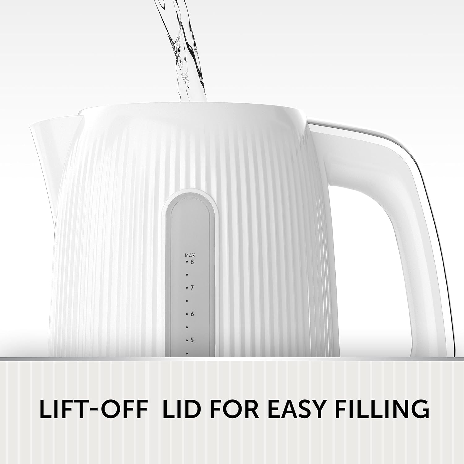 Detalle de Breville Bold White Electric Kettle (VKT257) | 1.7L fast boil kettle with 3kW power