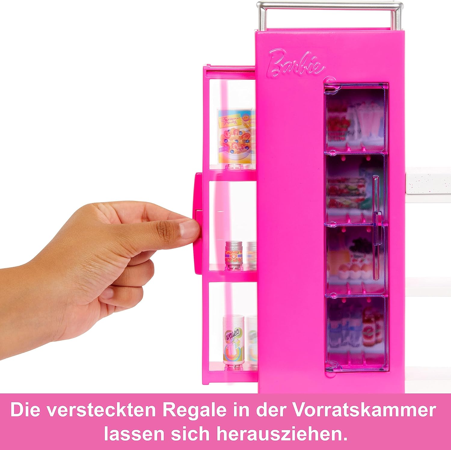 Thumbnail 2 de Barbie Vorratskammer-Spielset (HJV38) mit Puppe, über 25 Teilen und Küchenaccessoires