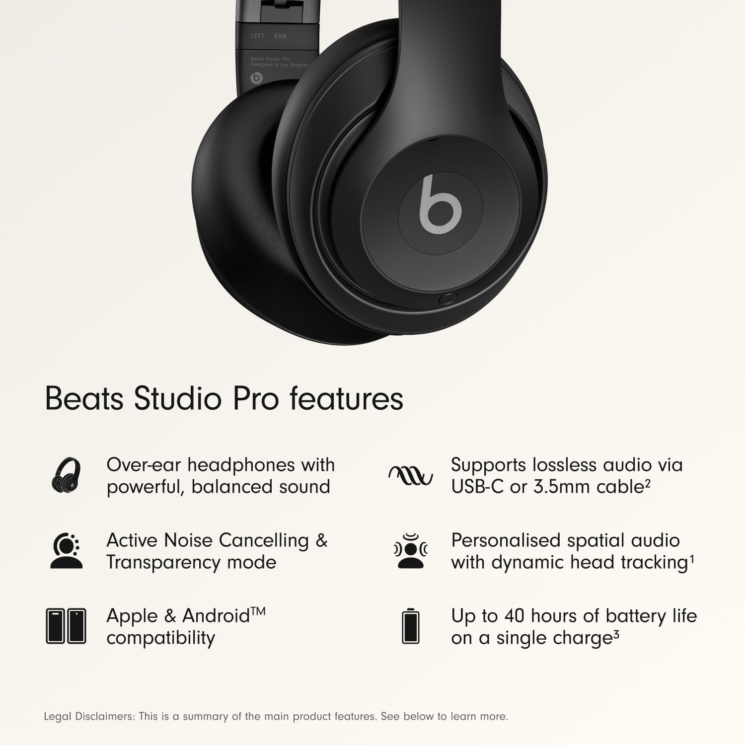 Thumbnail 1 de Beats Studio Pro Premium Wireless Over-Ear Headphones