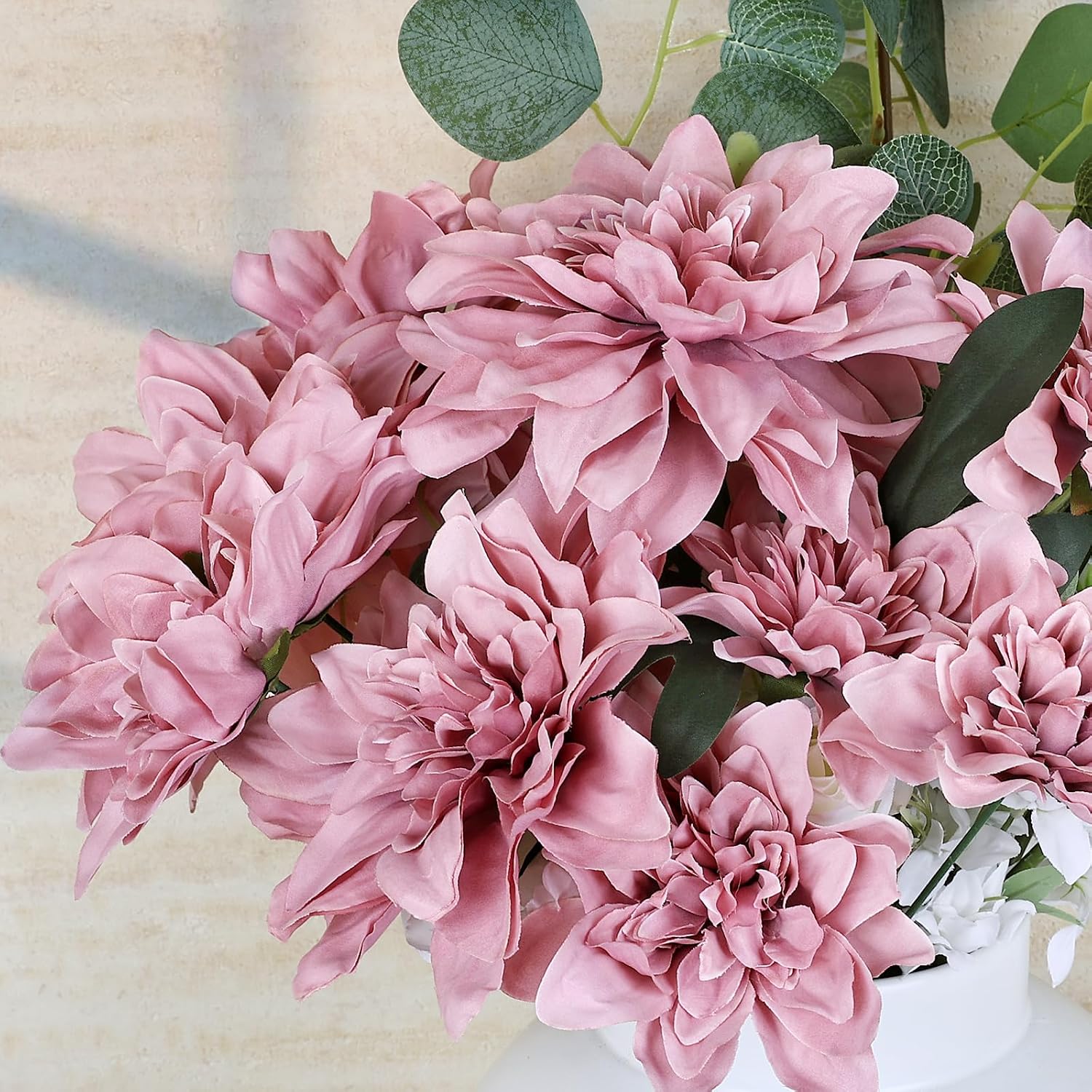 Detalle 2 de XOETCP Artificial Dahlia Flowers, 24 Pieces
