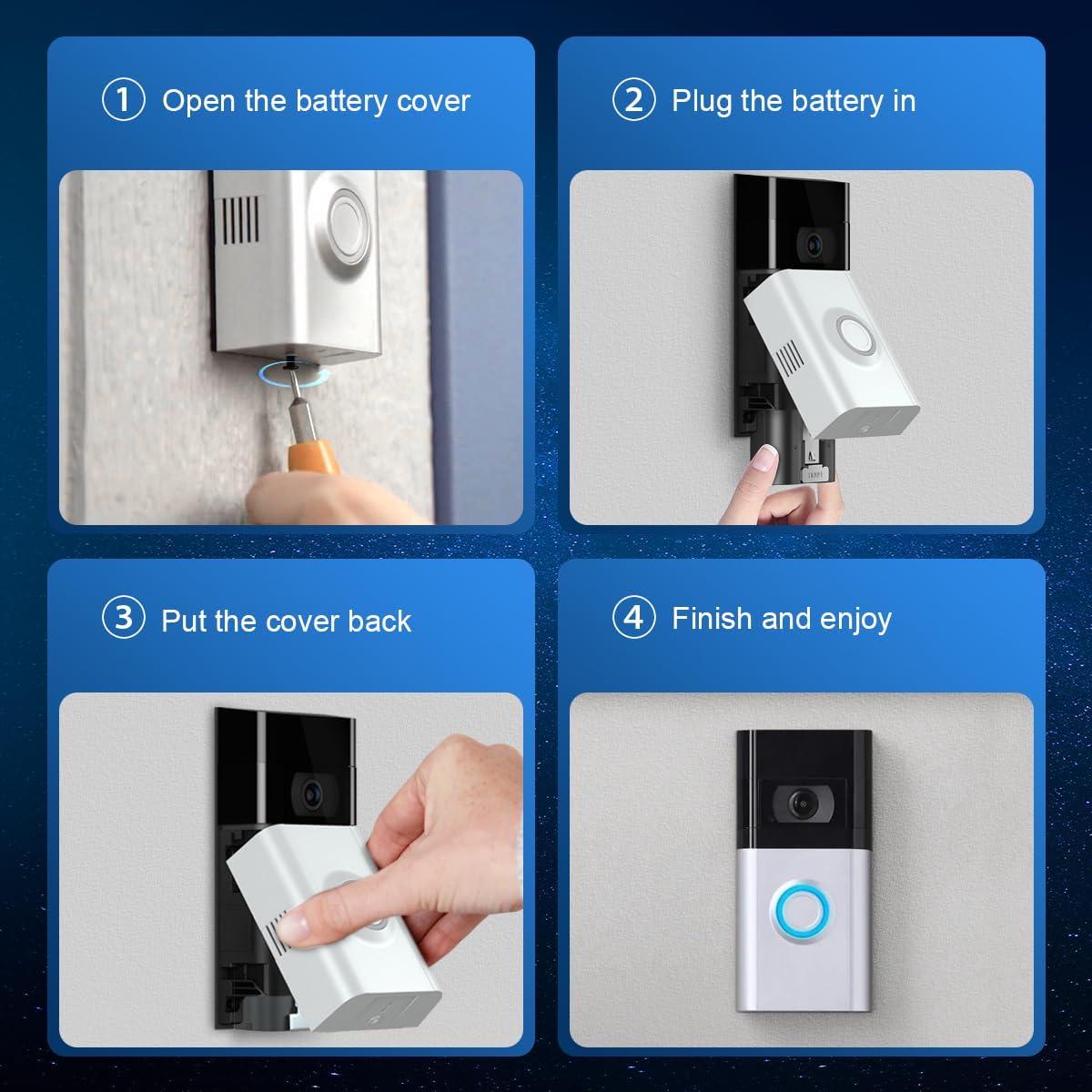 Thumbnail 6 de Ring Quick Release Battery 6040mAh 2-pack for Doorbell