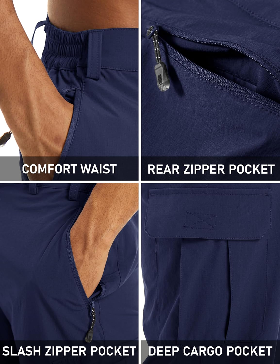 Thumbnail 5 de MAGCOMSEN Men's Workout Gym Shorts: Quick Dry 3/4 Capri with 5 Pockets