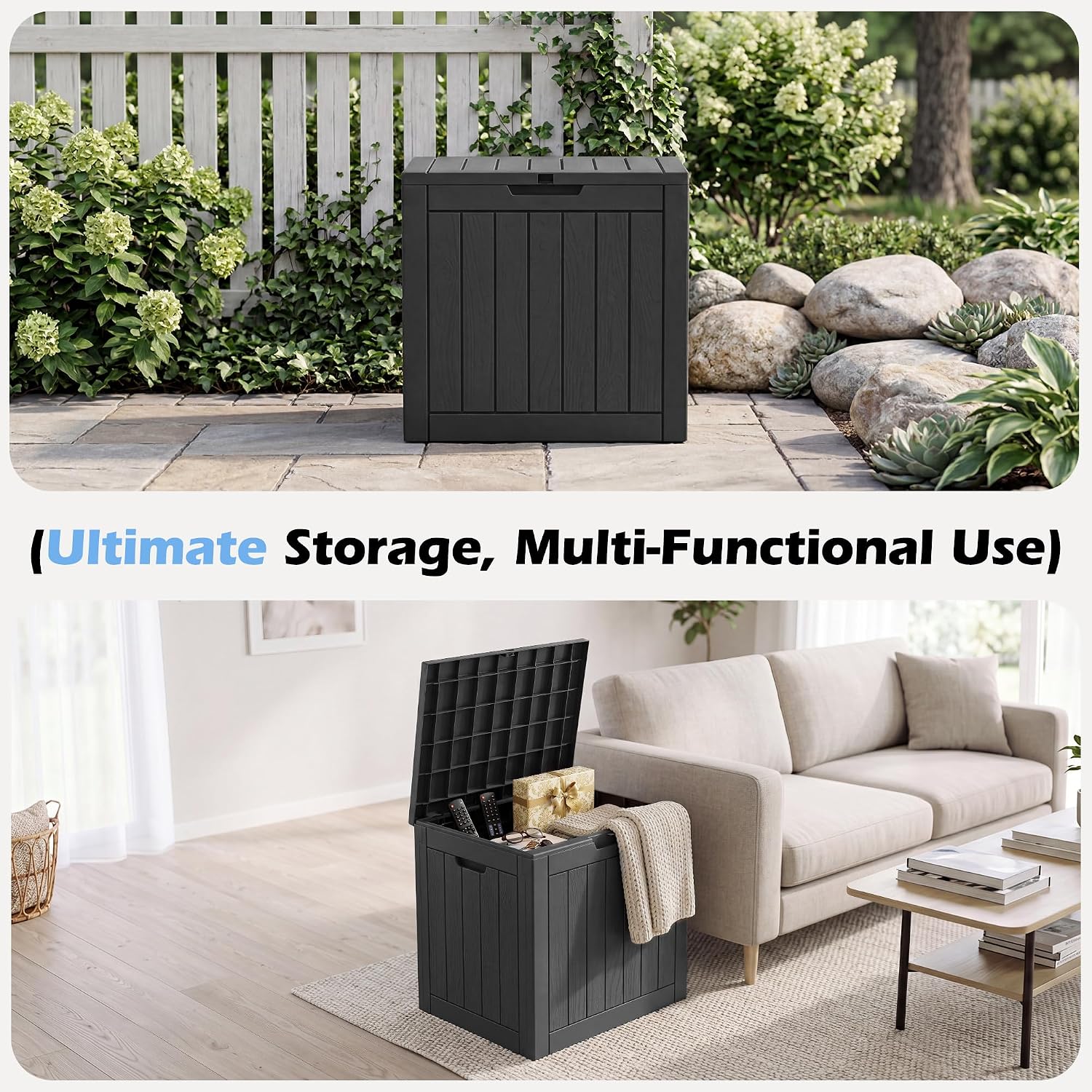 Detalle 2 de WTFGO Outdoor Storage Box, 32 Gallon