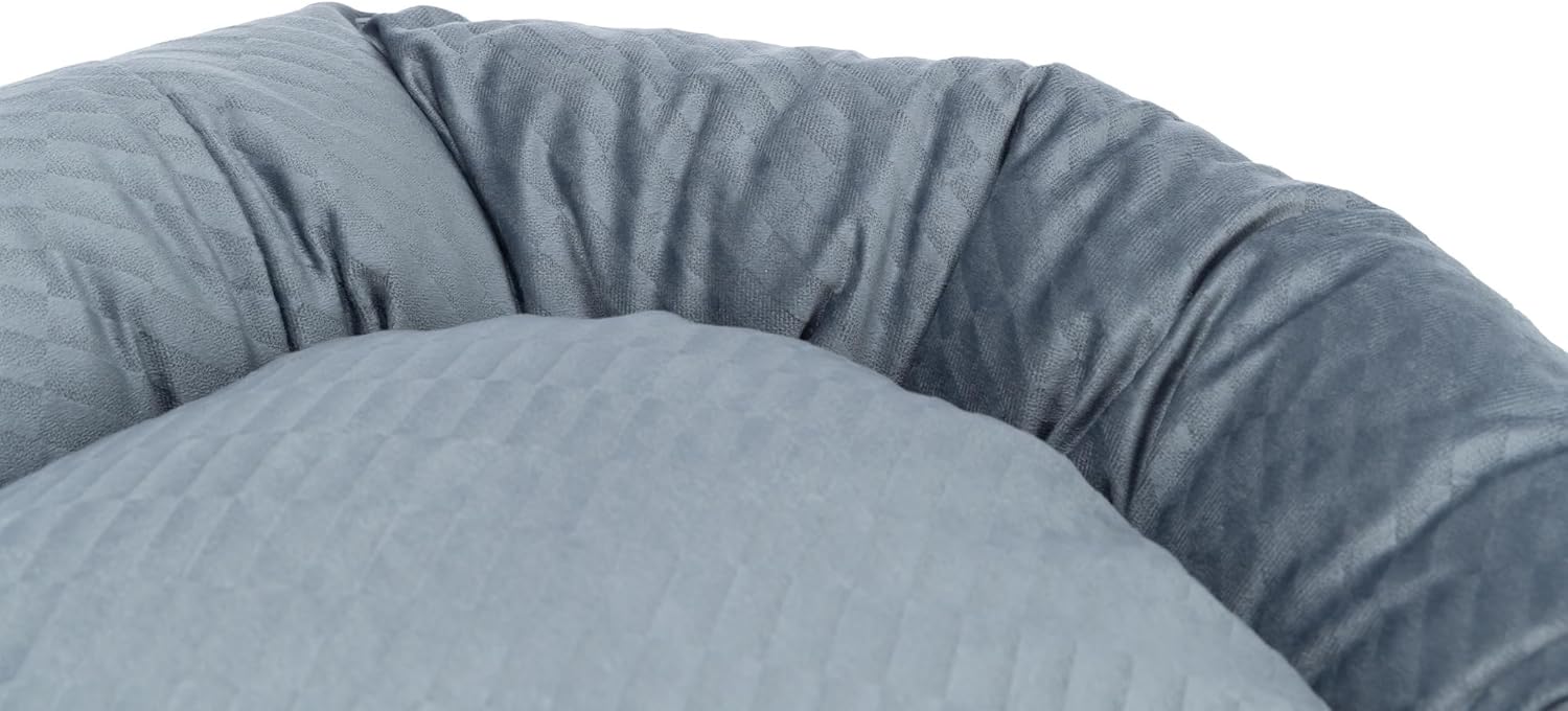 Detalle de TRIXIE Panier pour Chien Alena Ø60 cm – Panier Rond Douillet Bleu-Gris, Housse Lavable