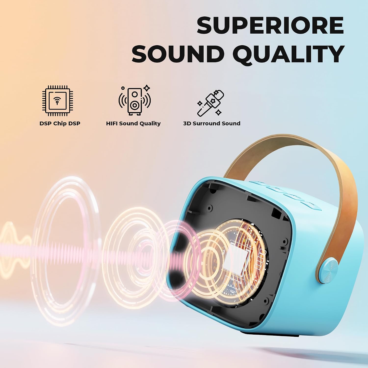 Detalle 2 de Ankuka Karaoke per bambini con microfono 1 unità 🎤