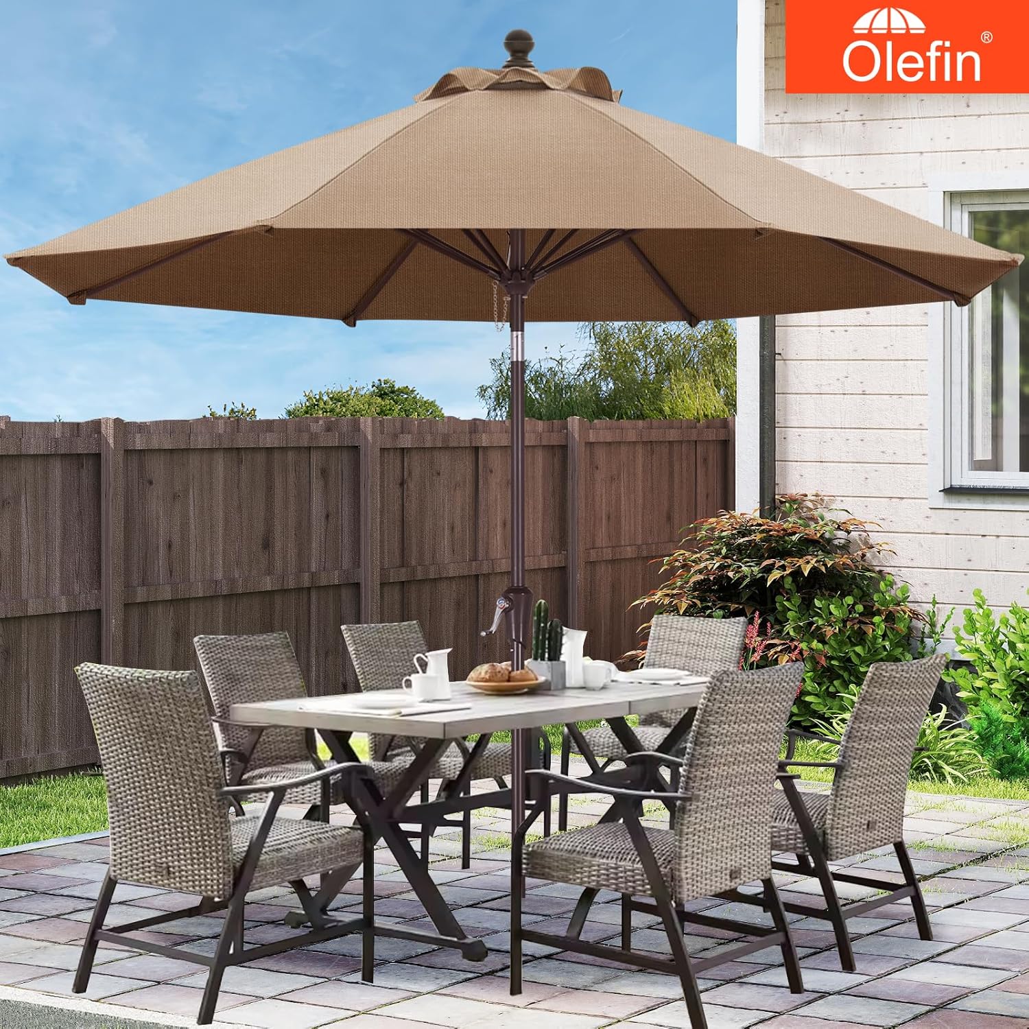 Detalle de MASTERCANOPY Patio Umbrella 9 ft
