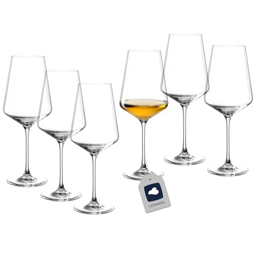 LEONARDO HOME Puccini Weißweingläser – 6er Set (560 ml) kratzfest, spülmaschinenfest und langlebig