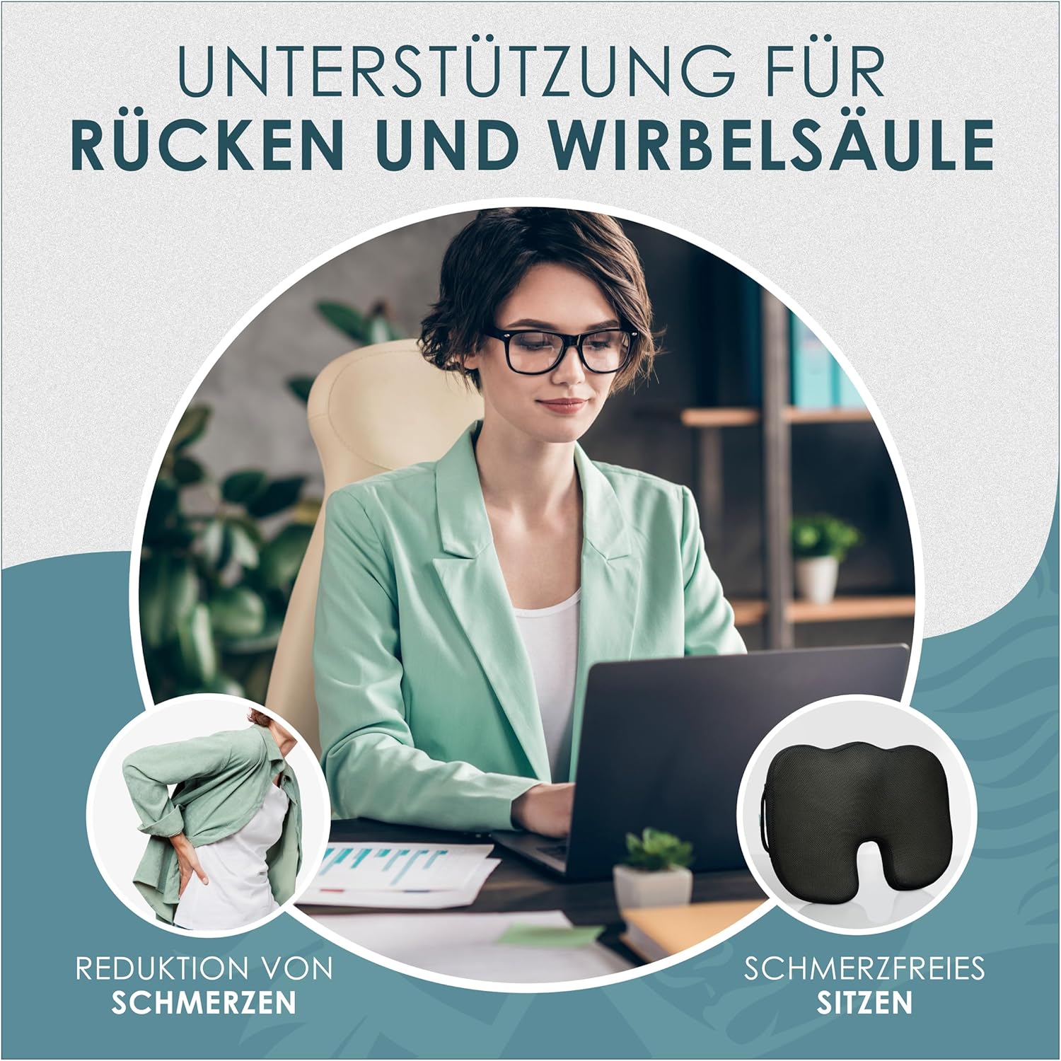 Thumbnail 1 de Nachtengel Orthopädisches Sitzkissen Memory Foam