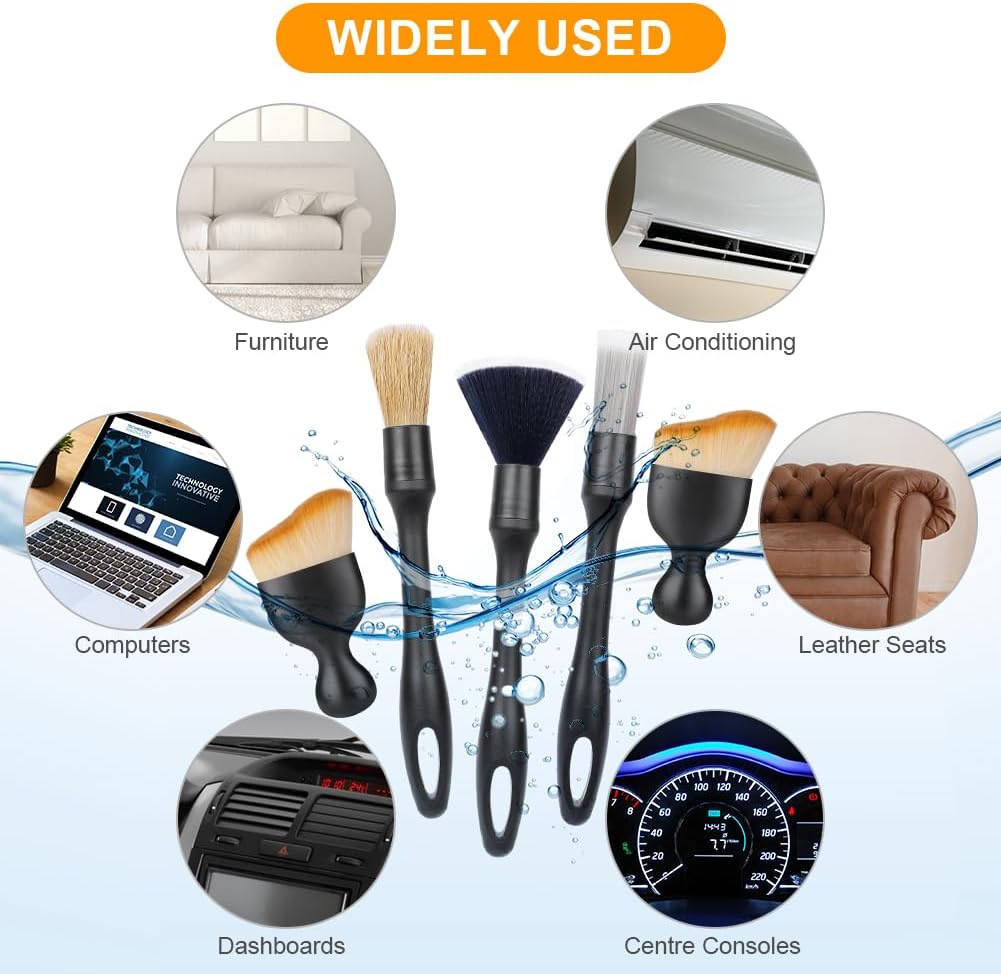Detalle de URAQT 5 piece car detailing brush set
