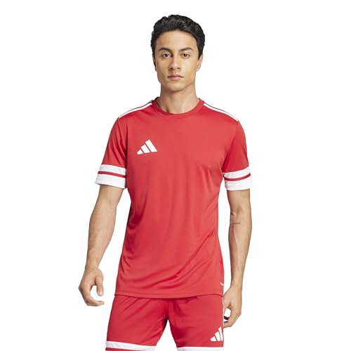 Detalle de adidas Hombre Squadra25 Jersey Short Sleeve Shirt, Team Power Red 2 / White, L