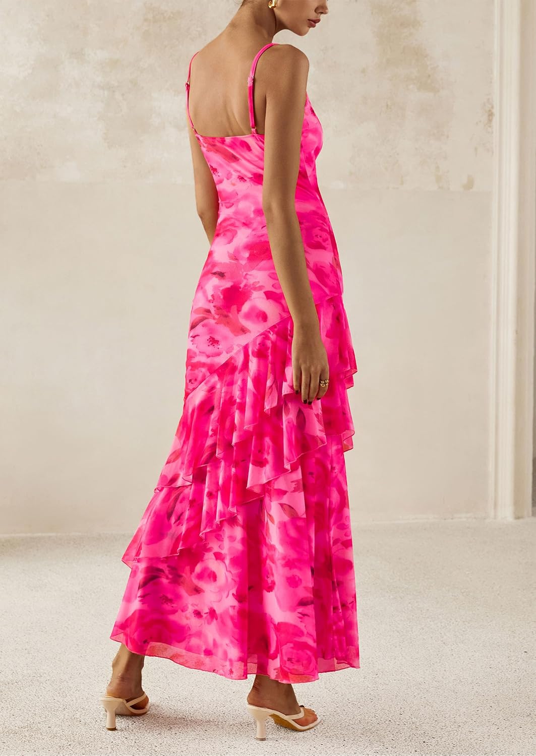Thumbnail 1 de PRETTYGARDEN Maxi Dresses for Women 2026 Summer Tiered Floral Beach Sundress