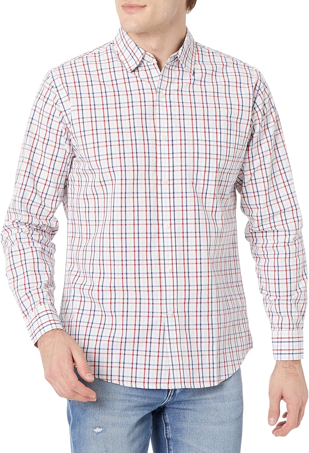 Thumbnail 5 de Amazon Essentials Uomo Camicia casual in popeline a maniche lunghe, vestibilità regular