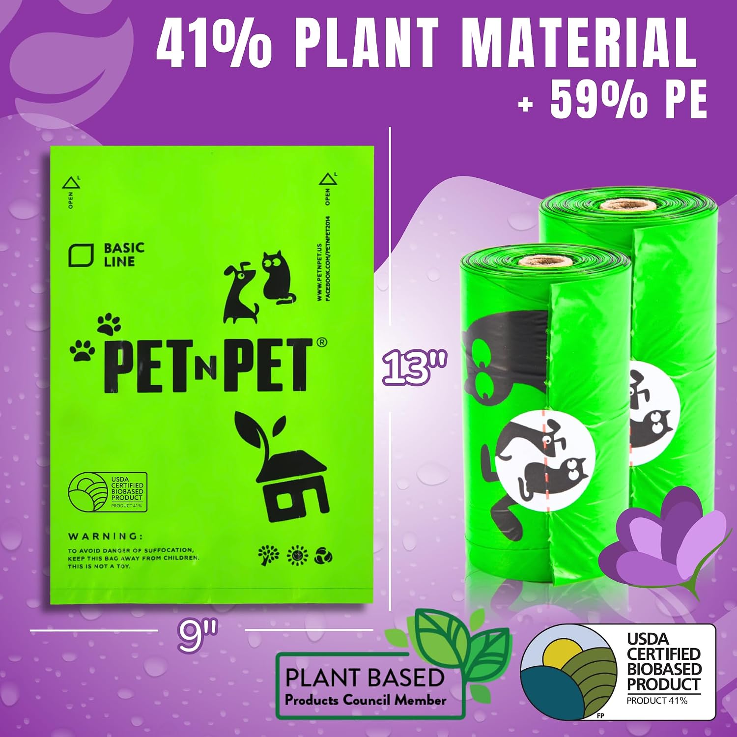 Detalle 2 de PET N PET 1080 Count Poo Bags 9x13