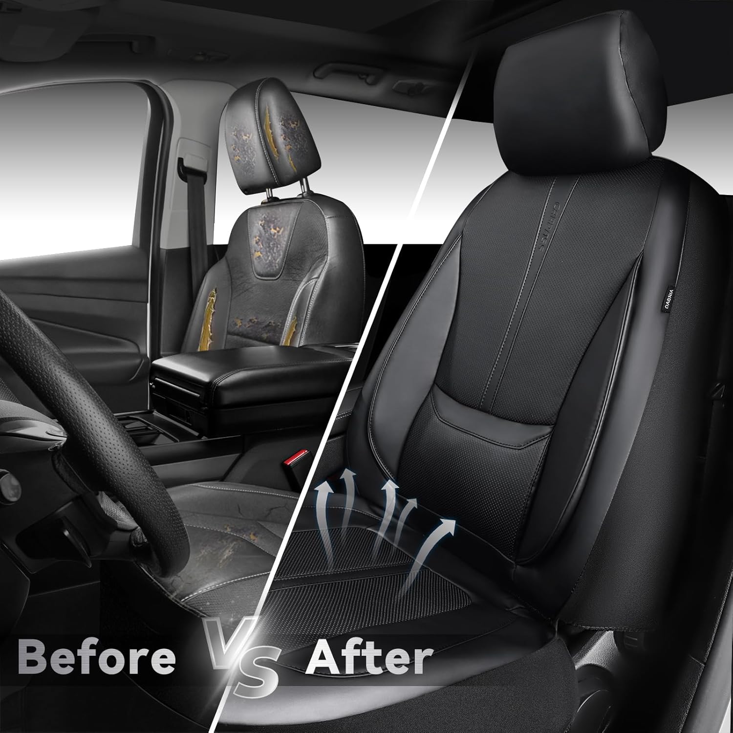 Thumbnail 5 de CAR PASS Nappa Leather Seat Covers 2 Seats