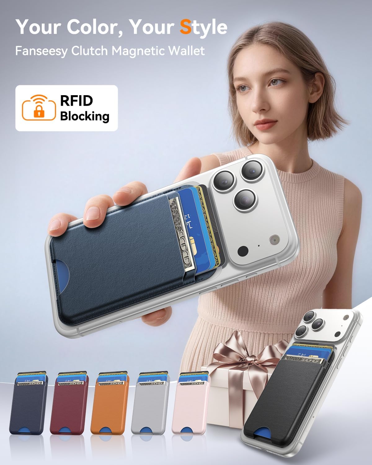 Detalle 2 de Fanseesy MagSafe Wallet, 5-Card Capacity