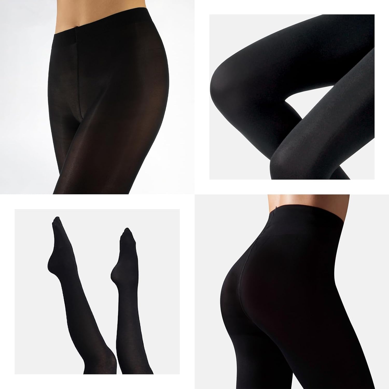 Thumbnail 2 de CALZITALY – 4 Paires de Collants Microfibre 50 DEN Noir (S/M, L/XL) – Fabriqué en Italie