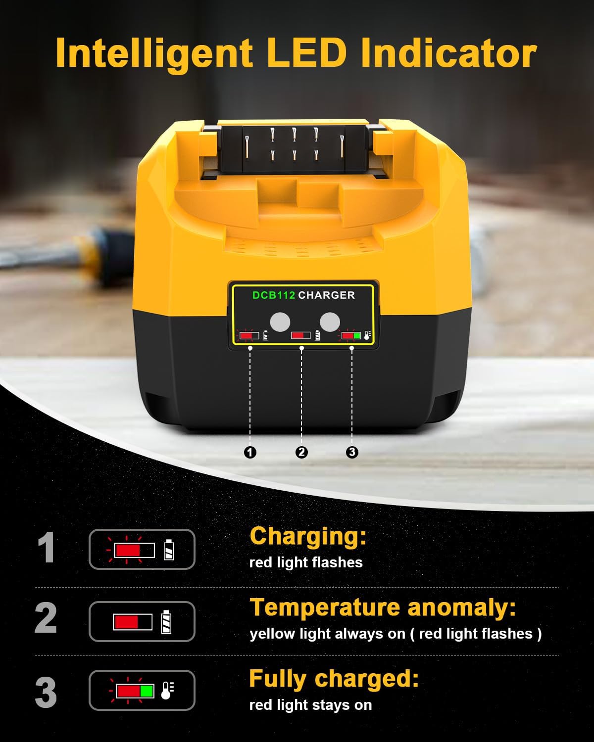 Thumbnail 2 de Ruzixt 12.0Ah 20V Replacement Battery with 12V–20V Charger