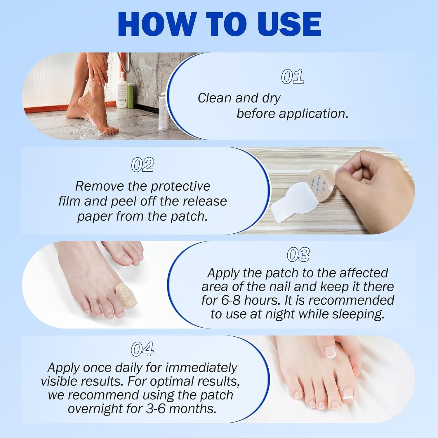 Detalle 1 de Nail Patches Toenail Treatment 42-Count