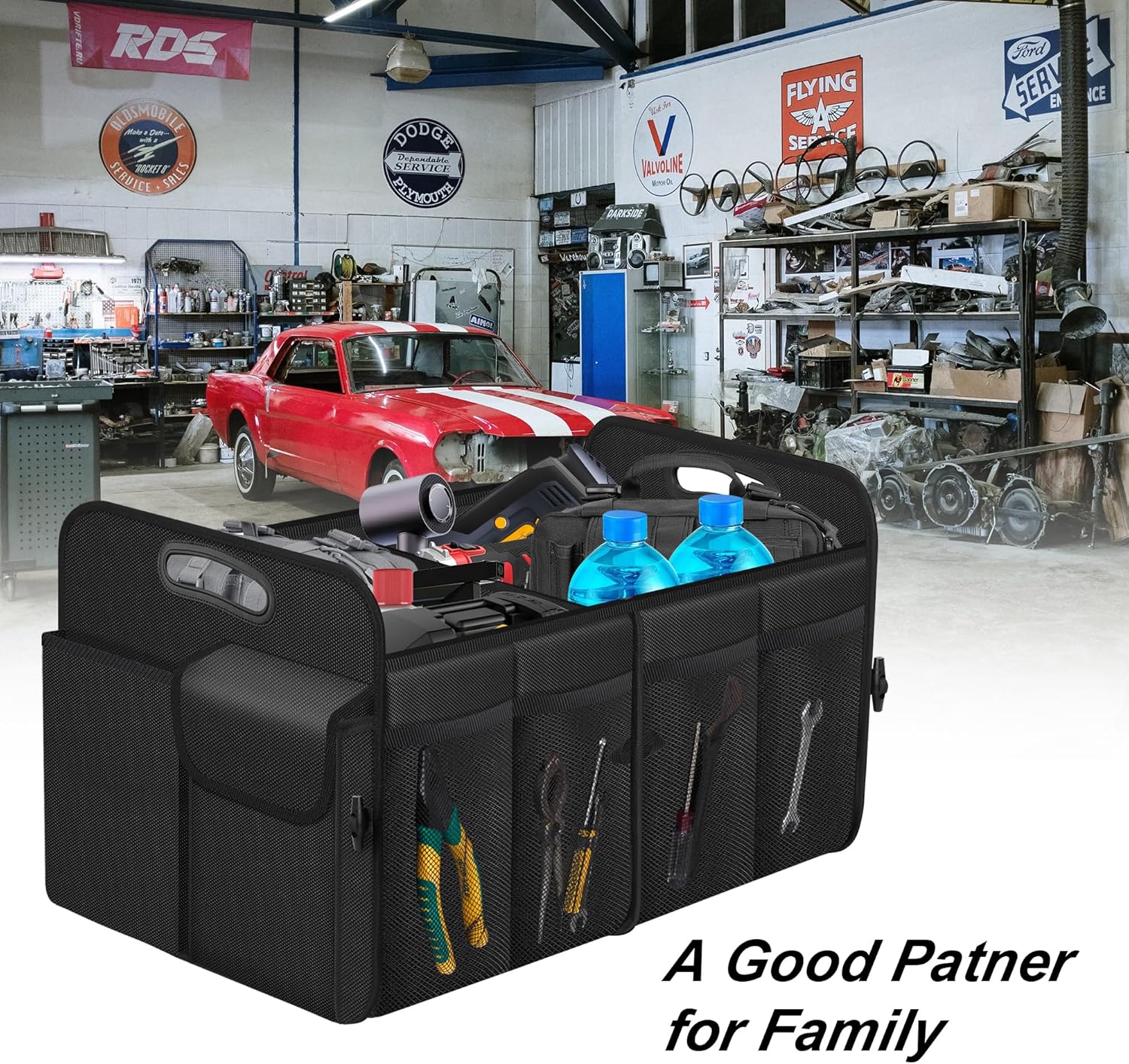 Thumbnail 6 de Femuar Car Trunk Organizer (72L) with Waterproof Collapsible Storage and 11 Pockets, Black