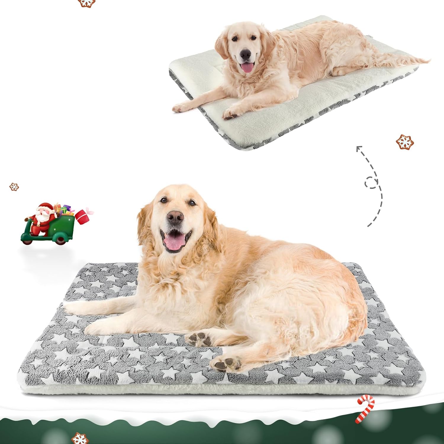 Detalle de MORA PETS Dog Bed Mat for 42 inch Cage Grey