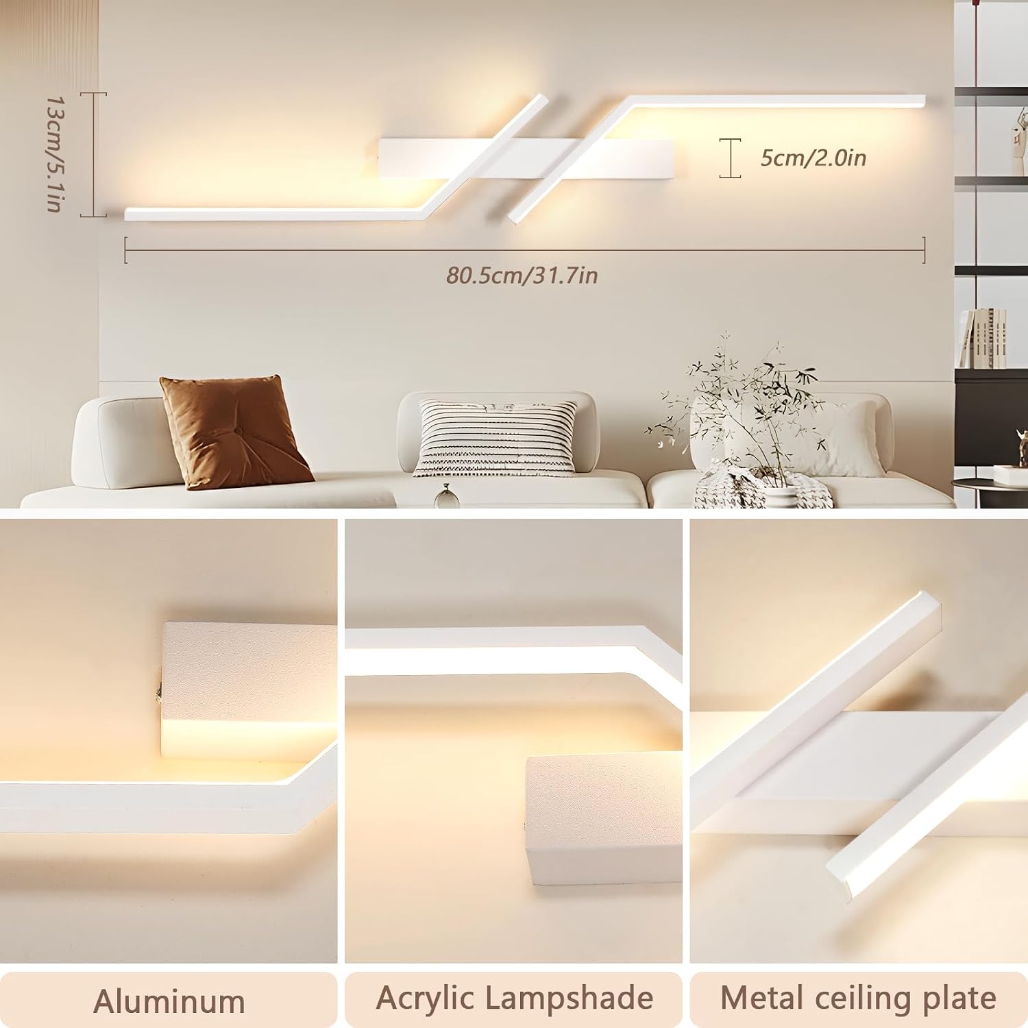 Detalle 2 de DELIPOP Aplique LED Interior, 24W Blanco Cálido 🛋