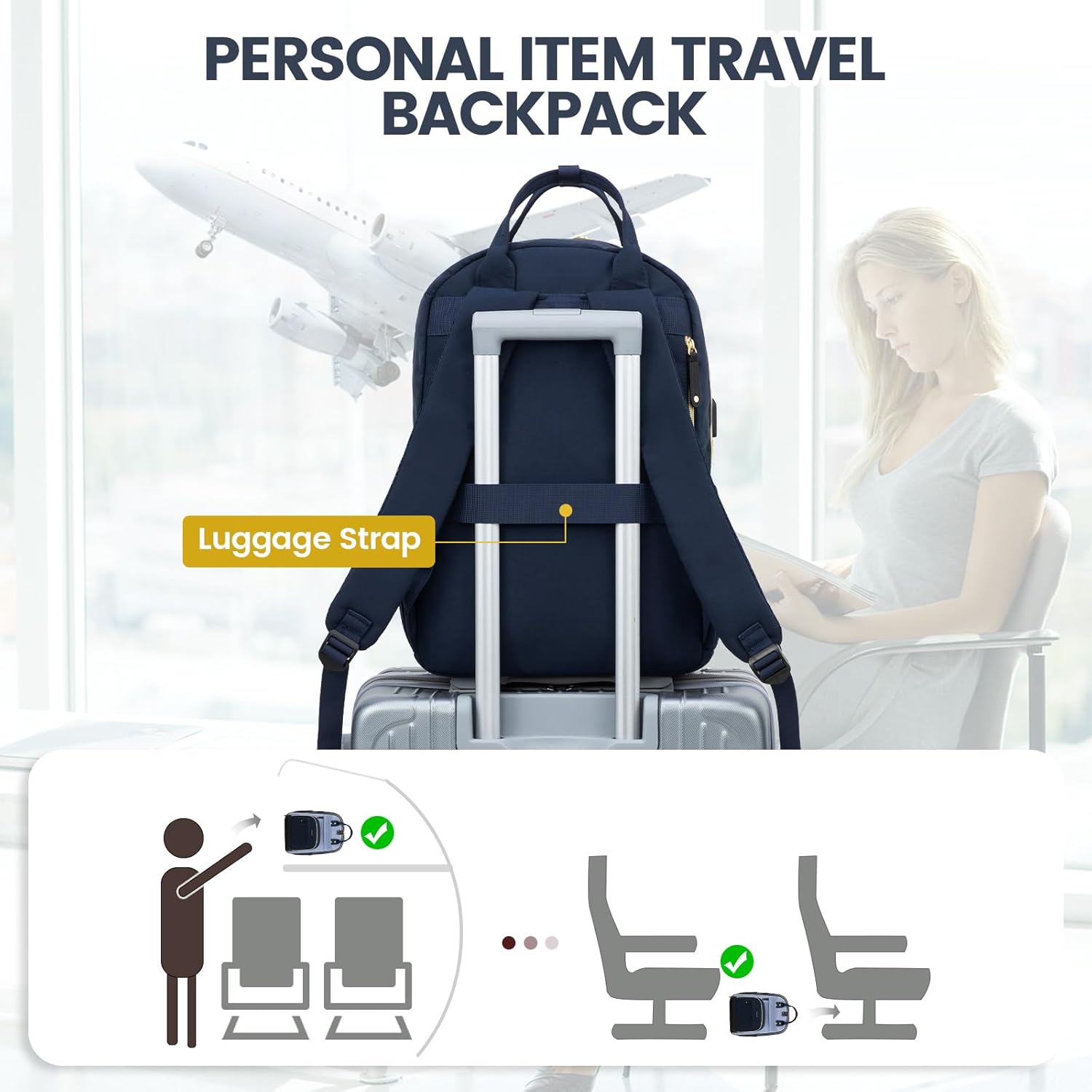 Thumbnail 4 de LOVEVOOK Women’s Backpack with 15.6 Inch Laptop Compartment