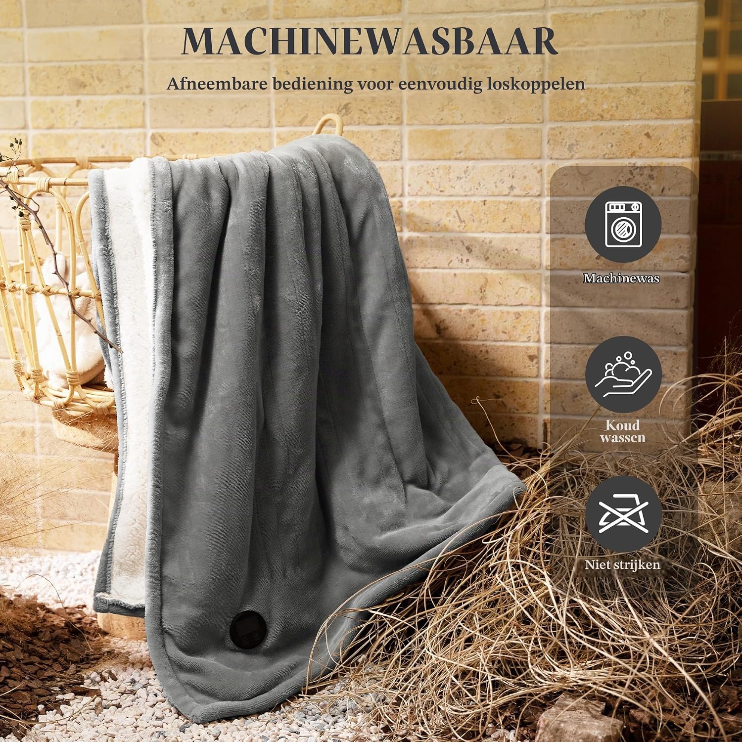 Thumbnail 3 de GOTCOZY TW1-GJIF-130180 elektrische deken 130 x 180 cm, 10 warmtestanden