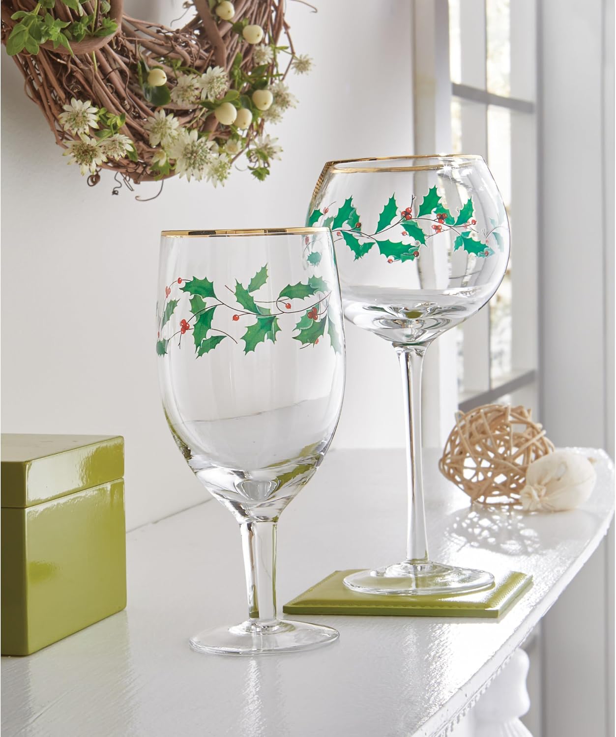 Detalle 1 de Lenox Holiday Iced Beverage Glasses, 14 oz