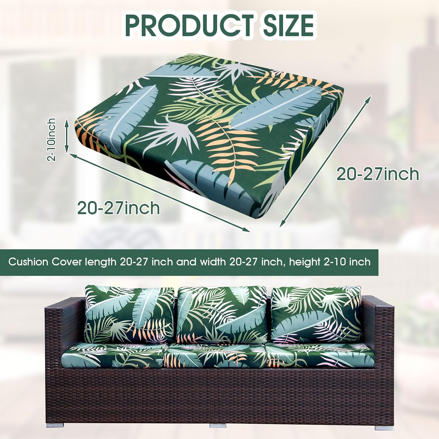 Detalle de LiveGo Outdoor Cushion Covers 20–27in