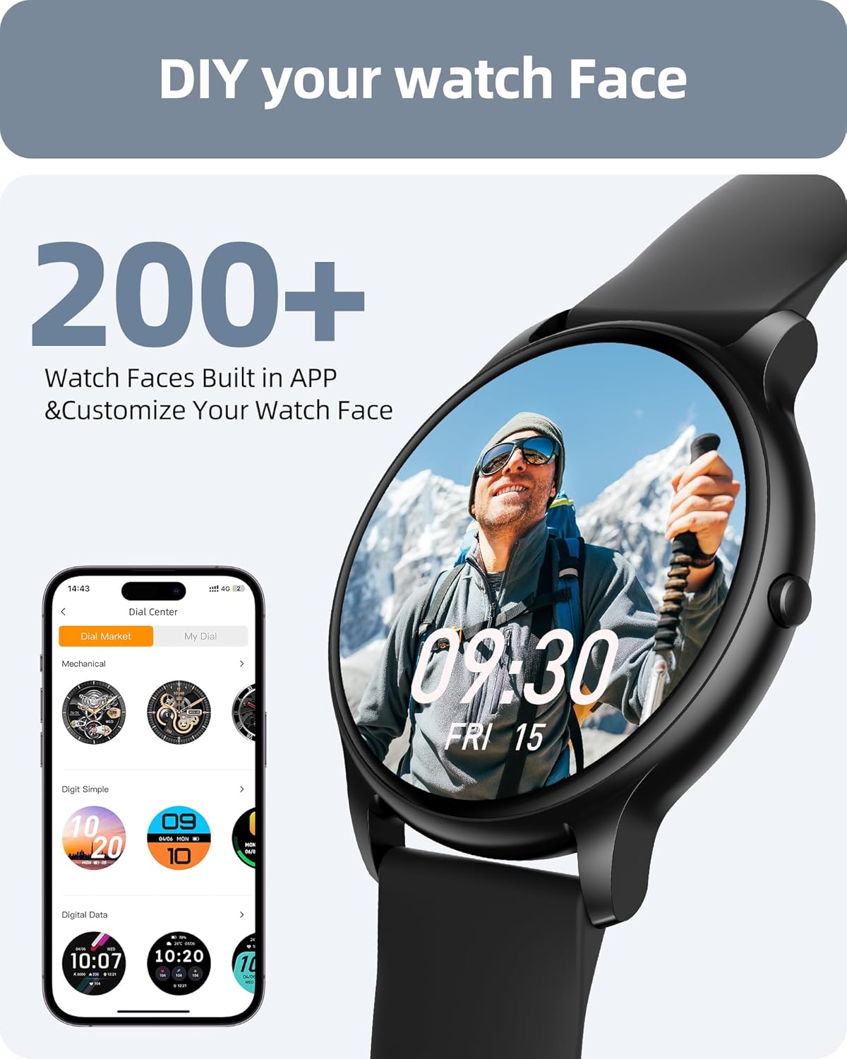 Thumbnail 5 de Parsonver Smart Watch HD Screen, IP68 Waterproof