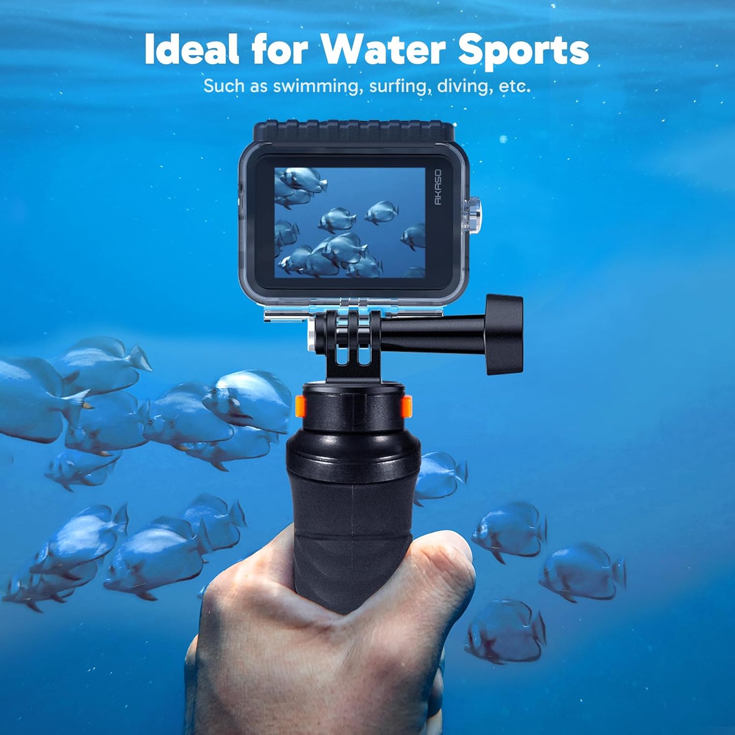 Thumbnail 3 de AKASO Brave 7 LE Action Camera Bundle with Floating Hand Grip: 4K EIS, Dual Screens and Waterproof Housing