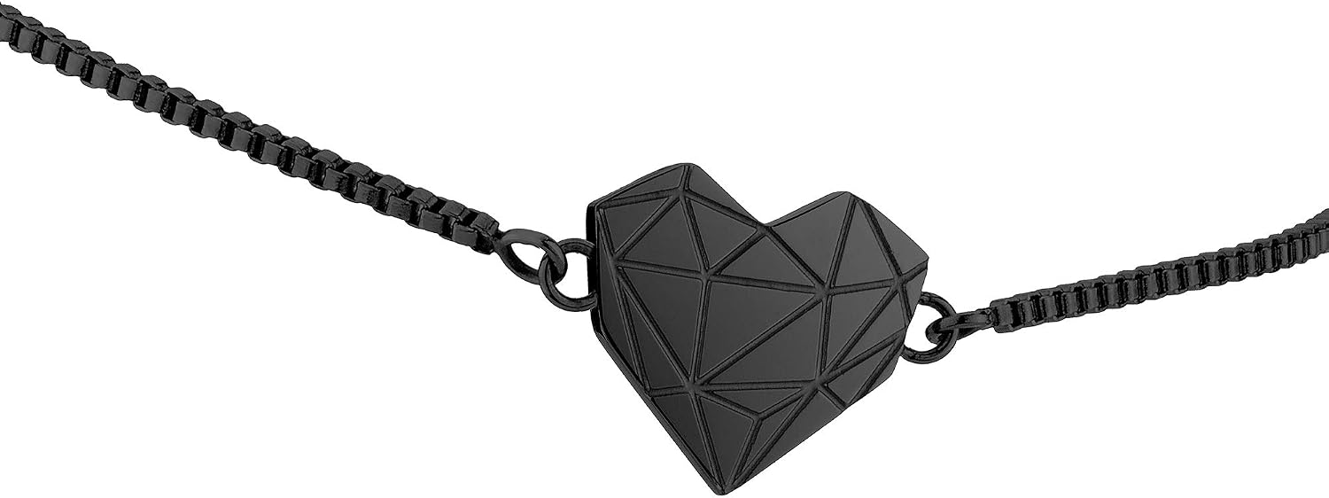 Thumbnail 1 de LIEBESKIND BERLIN Herz-Armband für Damen – Edelstahl-Armschmuck mit Herzanhänger, schwarz plattiert