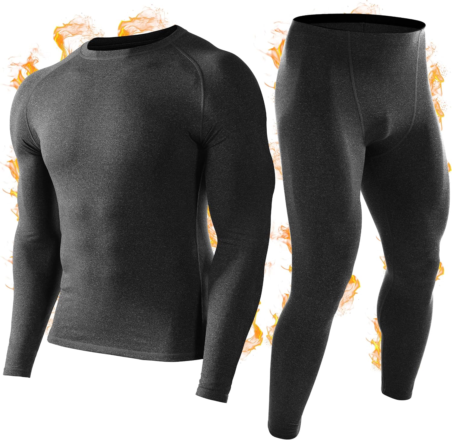 Thumbnail 1 de Roadbox Thermal Underwear Mens, Fleece Lined Base Layer Set with Quick-Dry Breathable Lightweight for Running Cycling Skiing Motorbike Outdoor Work in Winter
Roadbox Thermal Underwear Mens, Fleece L…