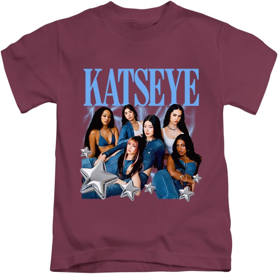 Detalle de New Spirit Original Katseye pop tee T-shirt (unisex) in 100% cotton