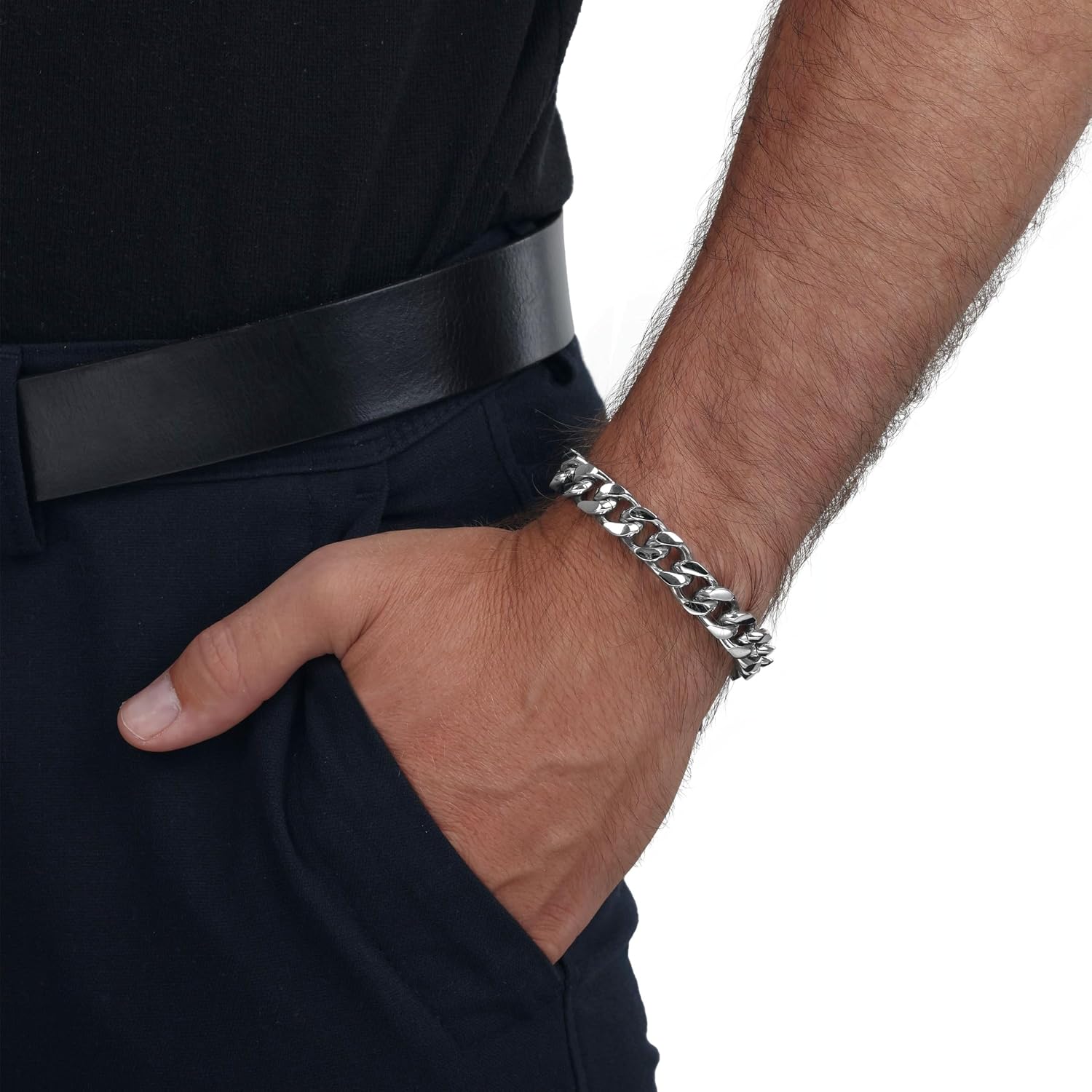 Detalle 2 de amor Armband 925 Silber Herren 22 cm đ