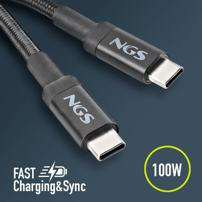 Thumbnail 3 de KNOT 100W-3 de ngs: Cable USB-C a USB-C de 3 m para carga rápida y transferencia fiable
