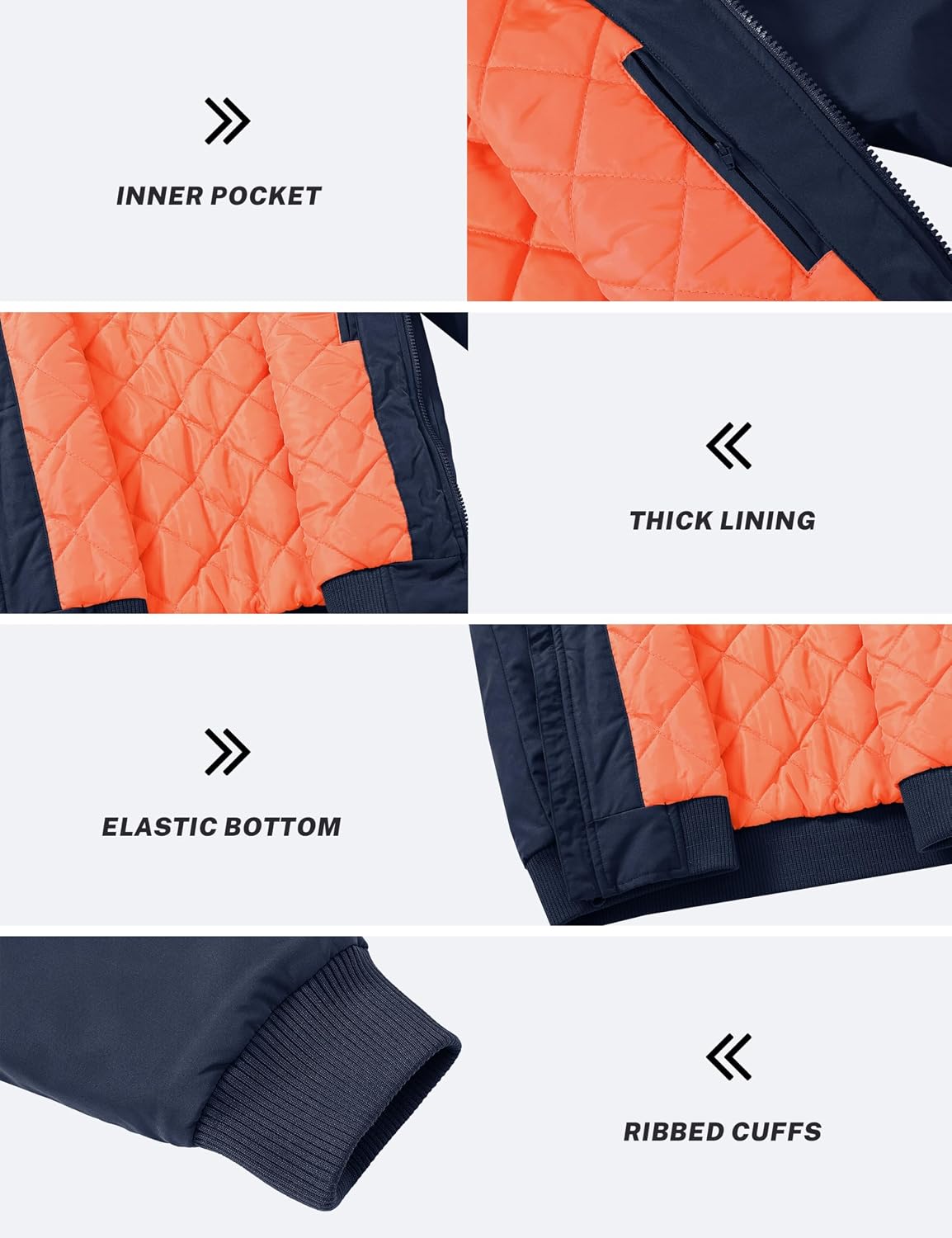 Thumbnail 4 de MoFiz Chaqueta Bomber Acolchado Vintage Hombre