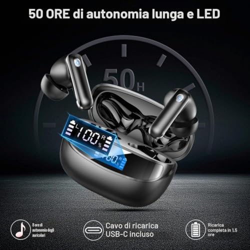Thumbnail 5 de Nerunsa auricolari Bluetooth 5.4